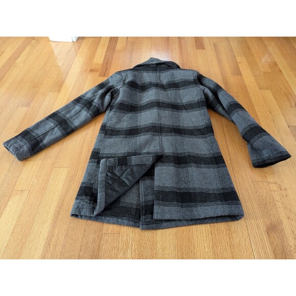 Carbon Jacket Mens Size S Wool Blend Plaid Quilted Lining Gray/black Button up - Picture 7 of 15